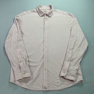 UNTUCKit Shirt Mens Large Pink Huber Slim Fit Long Sleeve Button Up 100% Cotton